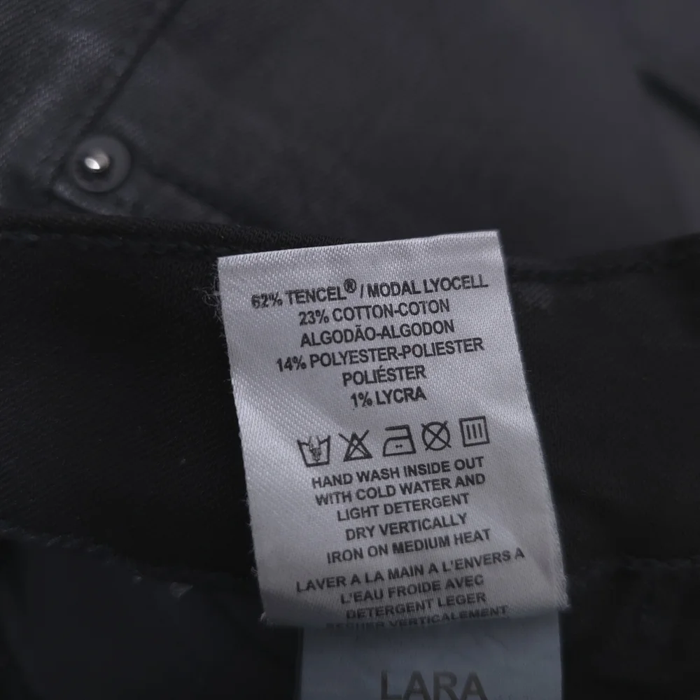 DL1961 Lara InstaSculpt Coated Flared Cropped Jeans